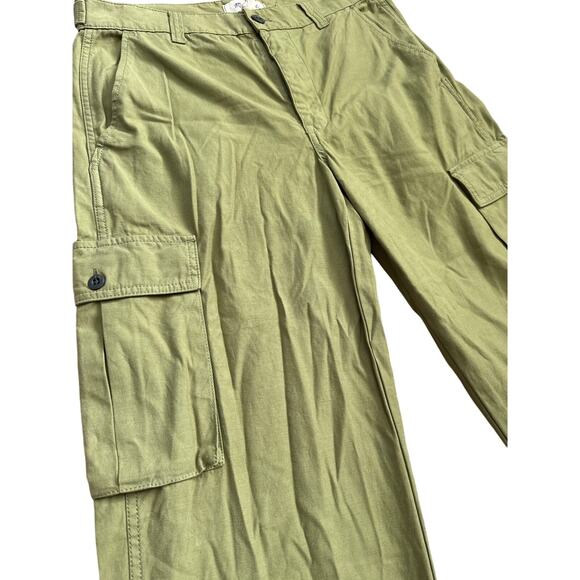 Madewell Garment-Dyed Low-Slung Straight Cargo Pants in Classic Olive Size 27 - Picture 10 of 10
